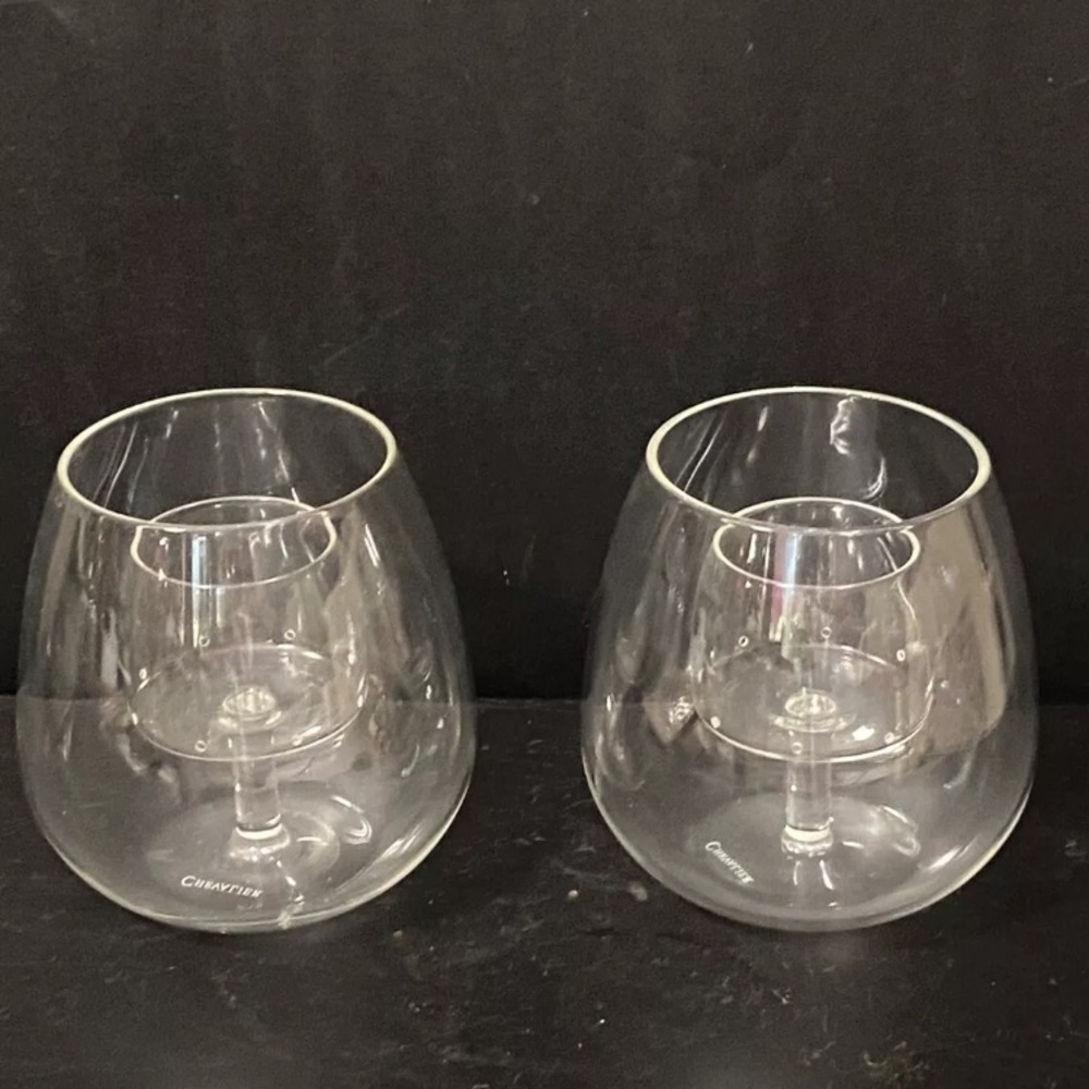 Chevalier Collection 4"×4" Stemless Aerating Wine Glass 7 oz. set of 2 No box